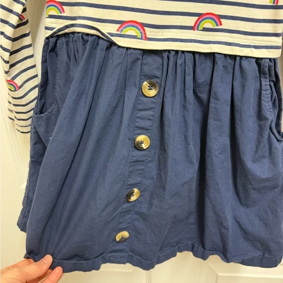 Mini Boden Striped Rainbow Dress - Picture 4 of 11